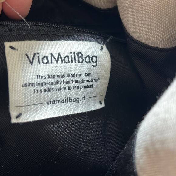 Women's Italian Via Mail bag boho handmade with Bamboo Handle - Picture 7 of 8